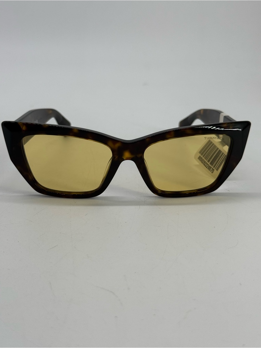 Tiffany & Co. Tortoiseshell Cat-Eye Sunglasses with Amber Lenses